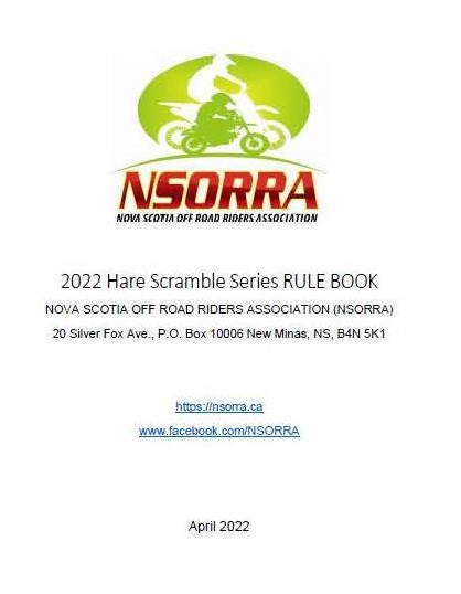 2022 hare scramble rulebook cover