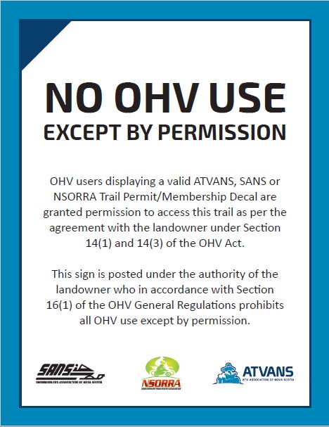 OHV use sign