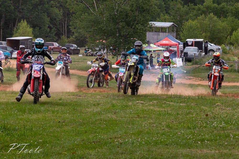 Start of Mill Hill dirt bike race