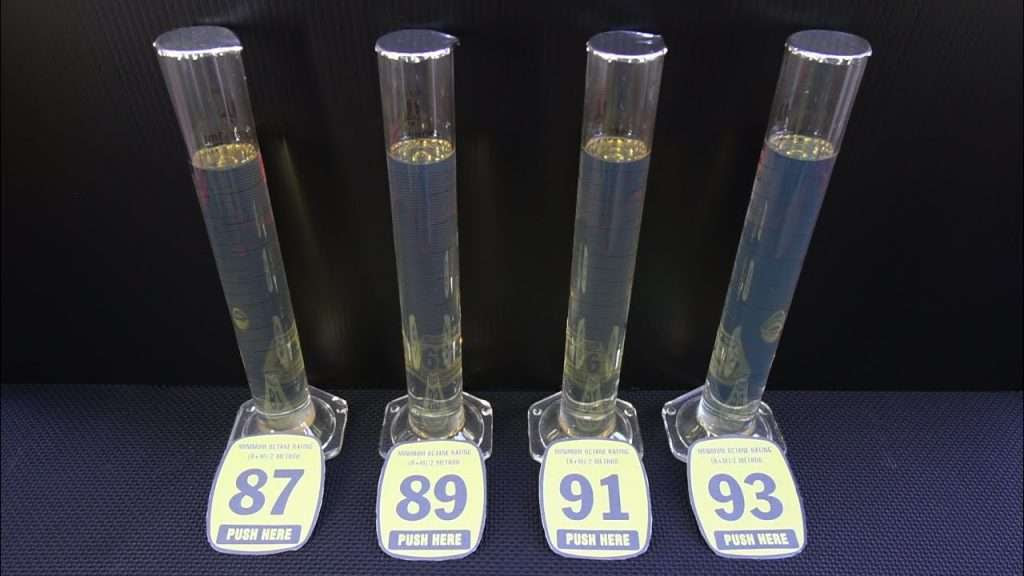 tubes of different grades of gas